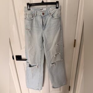 Garage denim wide leg jeans